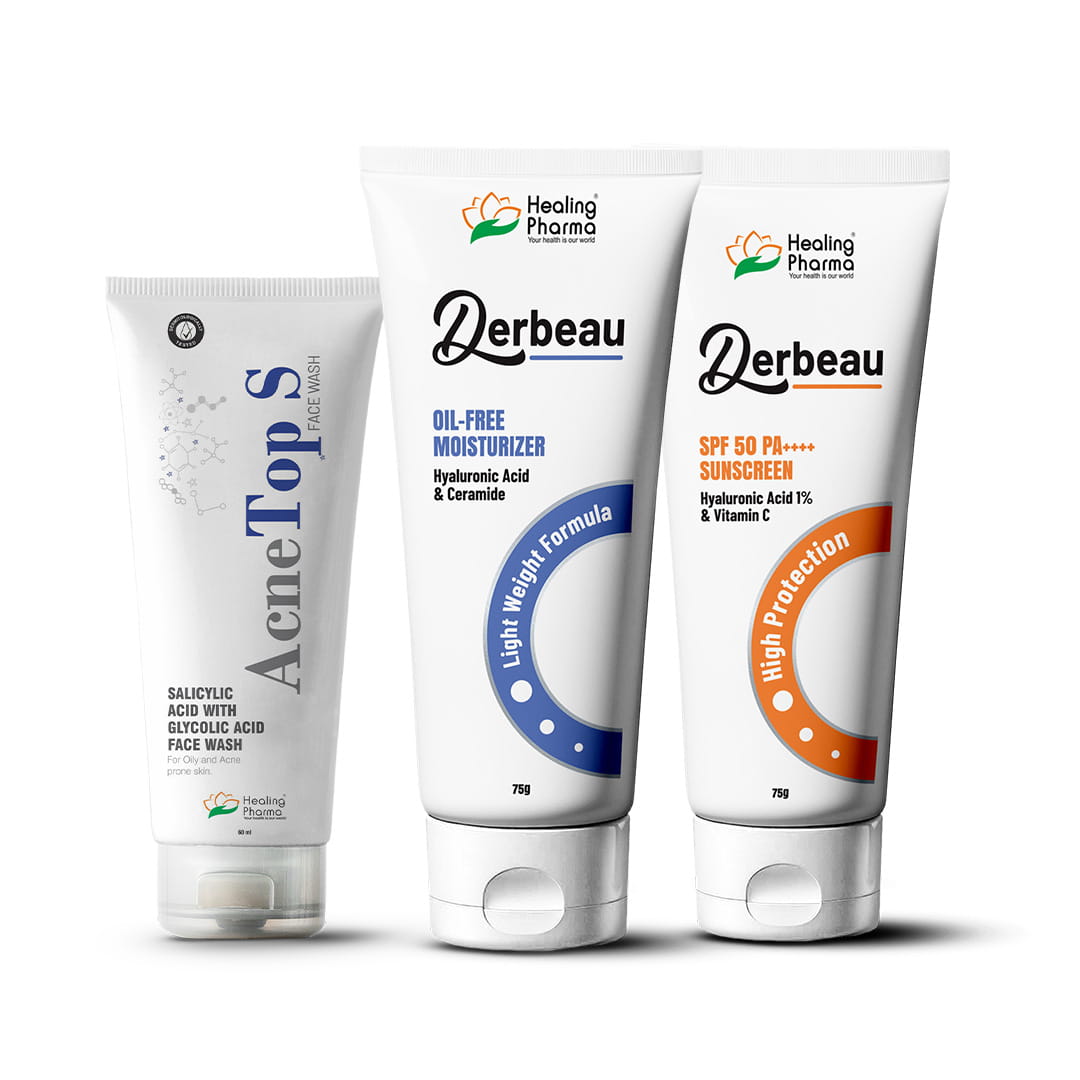Acnetop Face Wash + Derbeau Skin Care Combo