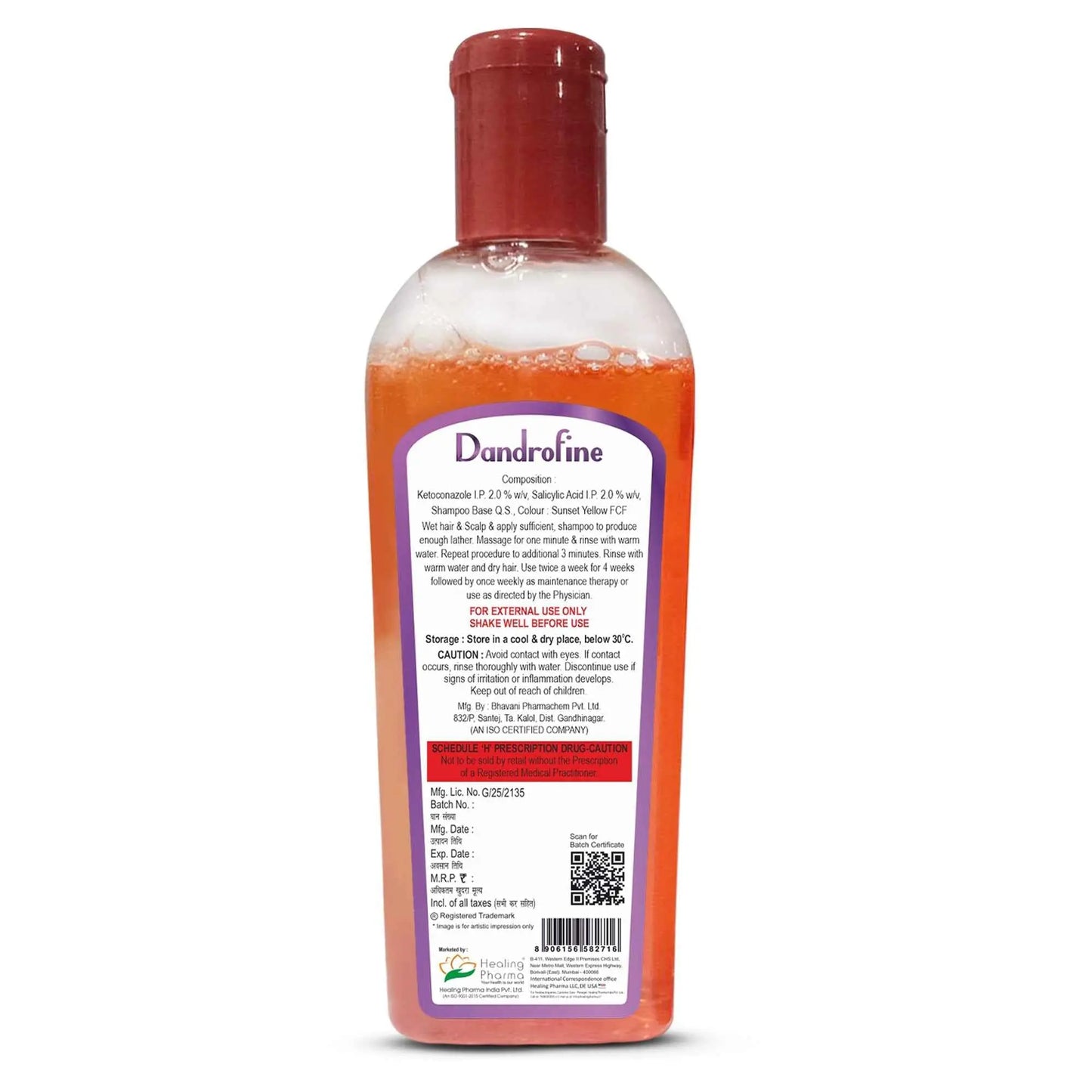 Healing Pharma Dandrofine – Anti Dandruff Shampoo 100ml