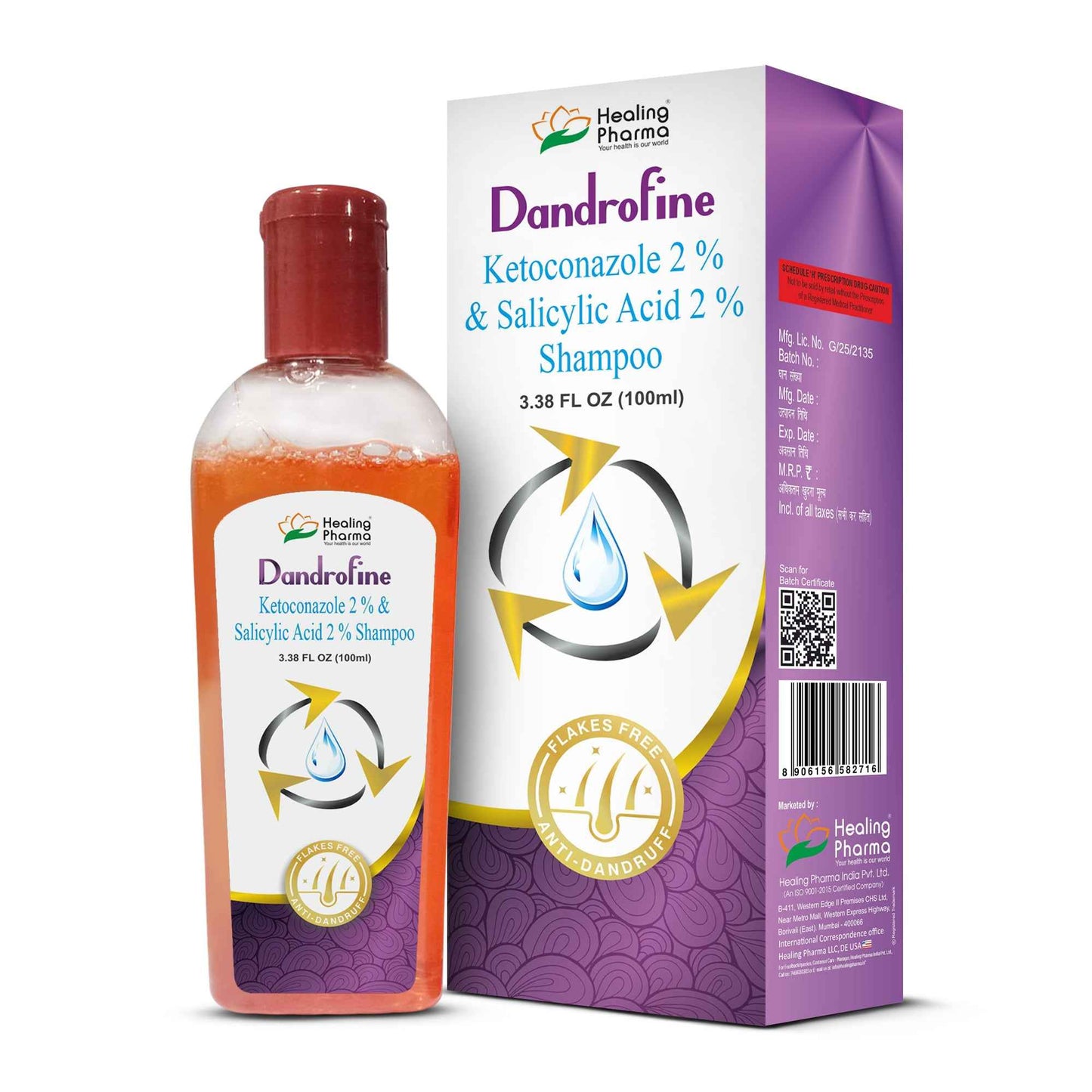 Healing Pharma Dandrofine – Anti Dandruff Shampoo 100ml - Healing Pharma