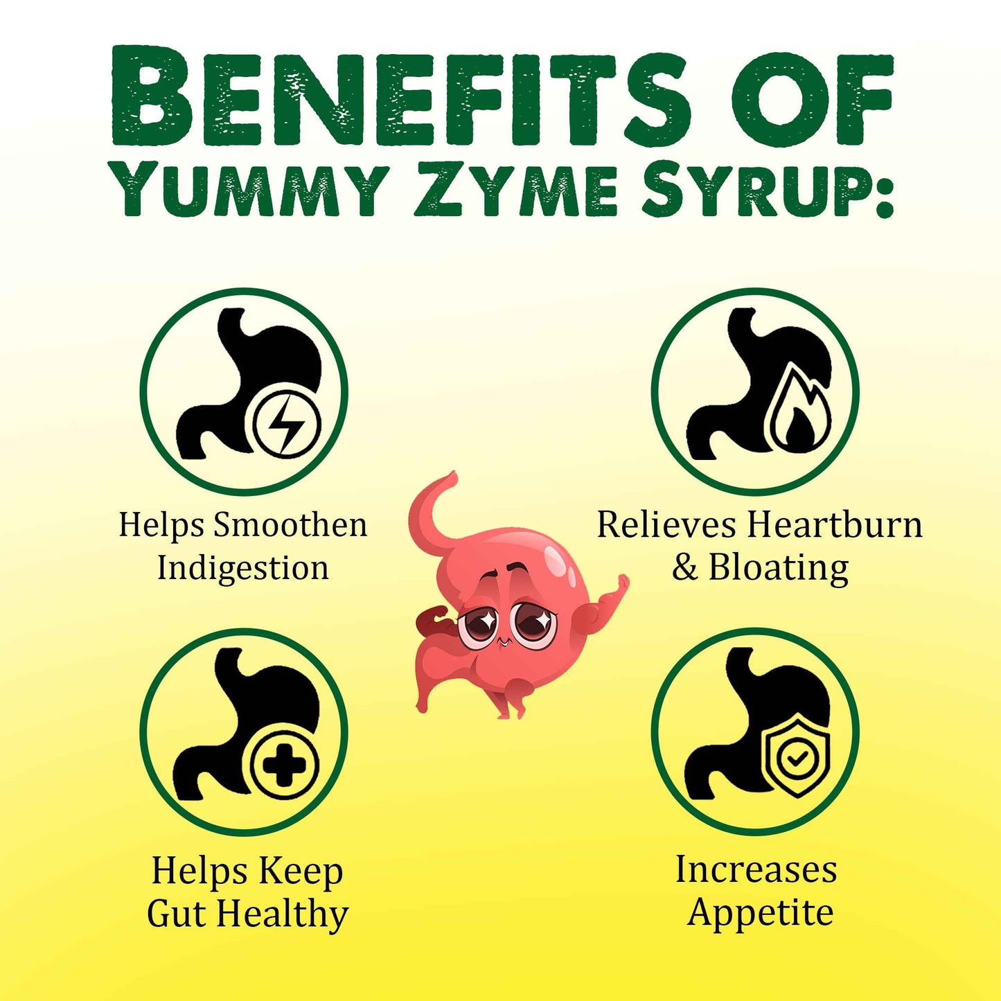 Healing Pharma - Yummy Zyme Digestive Enzyme Syrup (Sugar Free) - Healing Pharma
