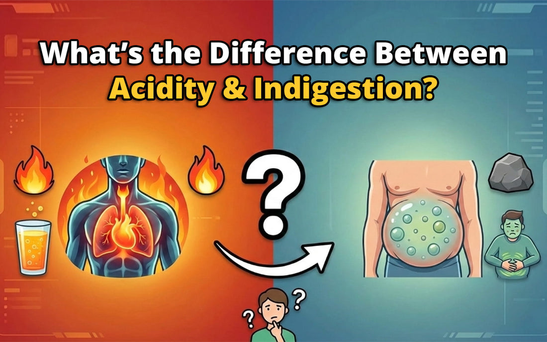 Acidity vs indigestion comparison chart