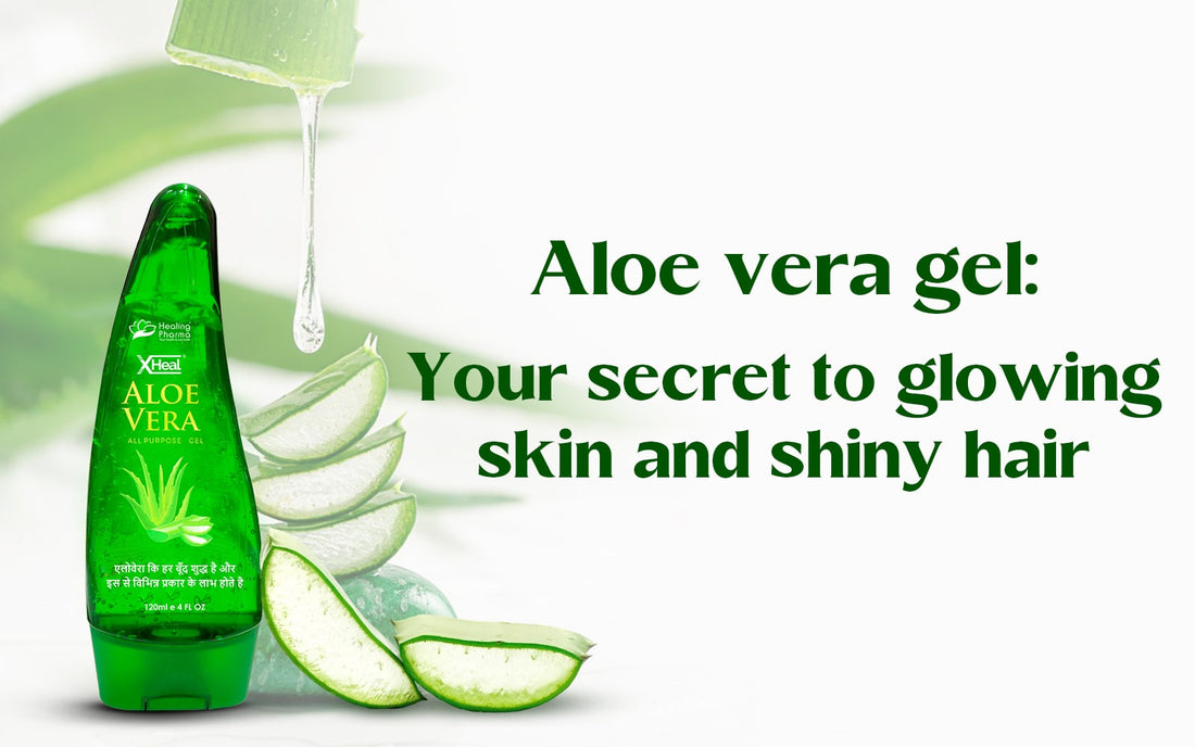 Aloe vera gel for glowing skin and shiny hair
