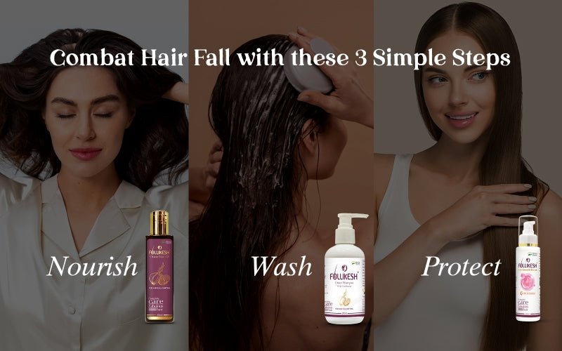 Combat Hair Fall with these 3 Simple Steps - Healing Pharma