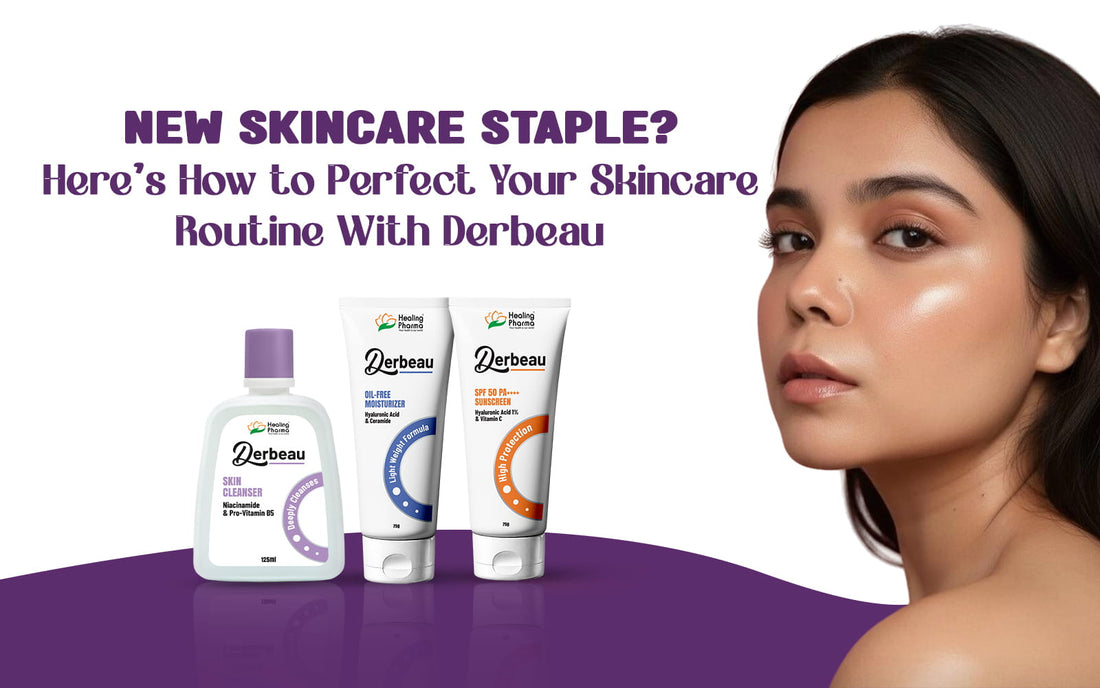 skincare routine with Derbeau