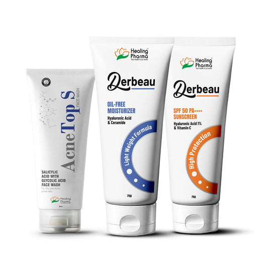 Acnetop Face Wash + Derbeau Skin Care Combo