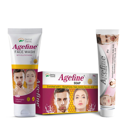  Agefine Combo Skin Whitening Soap, Cream and Facewash