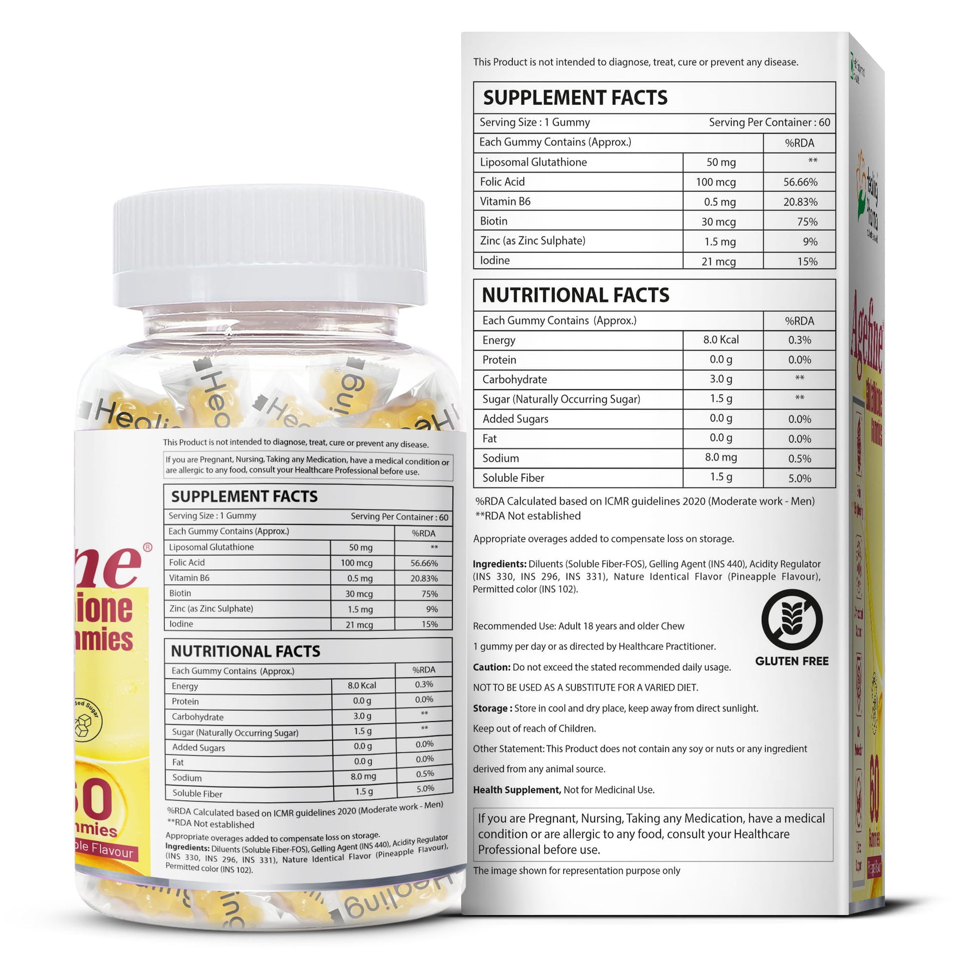 Agefine Glutathione Gummies for Skin Brightening 