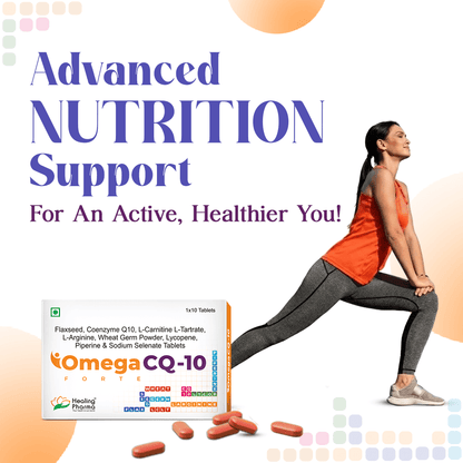 Omega CQ - 10 Forte Tablet – Heart Health, Energy & Antioxidant Support Formula (10 Tab)