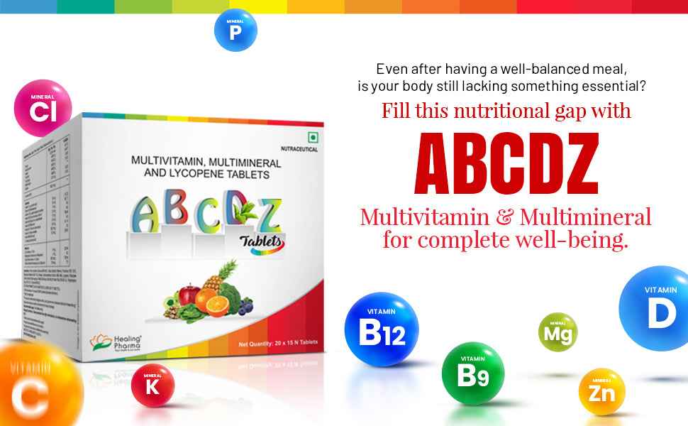 Abcd Tablet ABCDZ Tablets - Multivitamin & Multimineral Pack of 2 – Healing Pharma