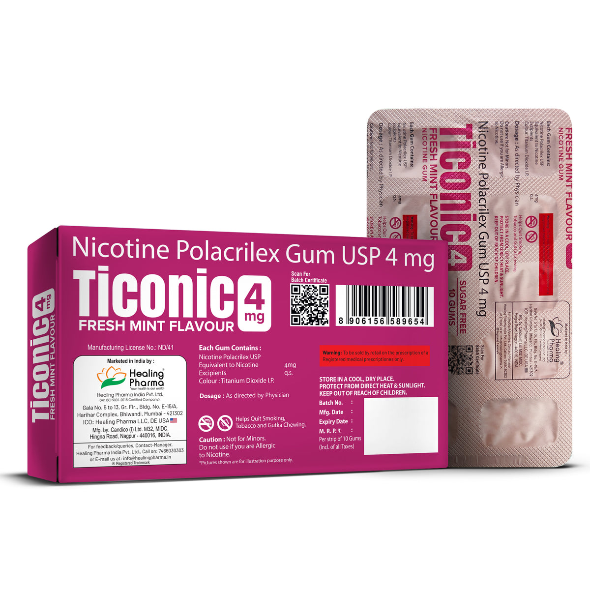 Nicotine Polacrilex Chewing Gums 4mg