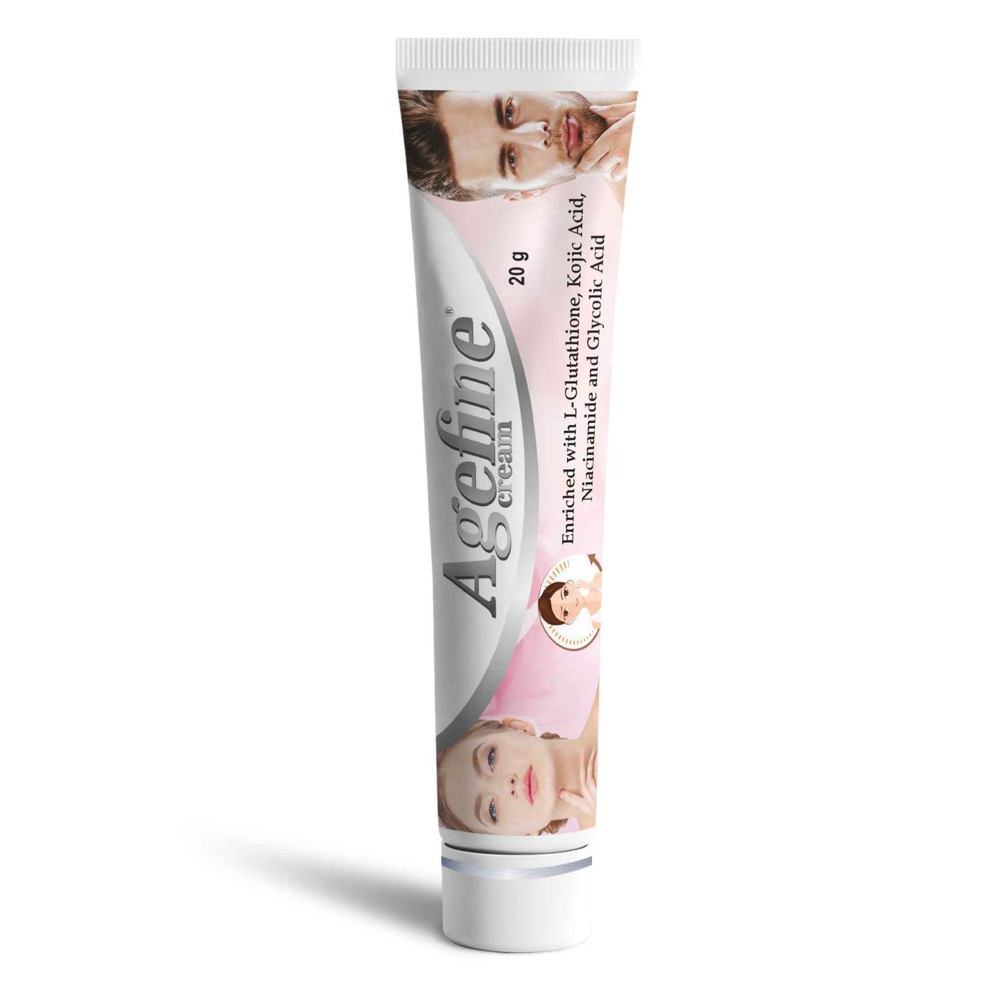 Agefine Skin Whitening Cream with L-Glutathione for Glow Healing Pharma Agefine Skin Whitening Cream with L-Glutathione for Glow Healing Pharma
