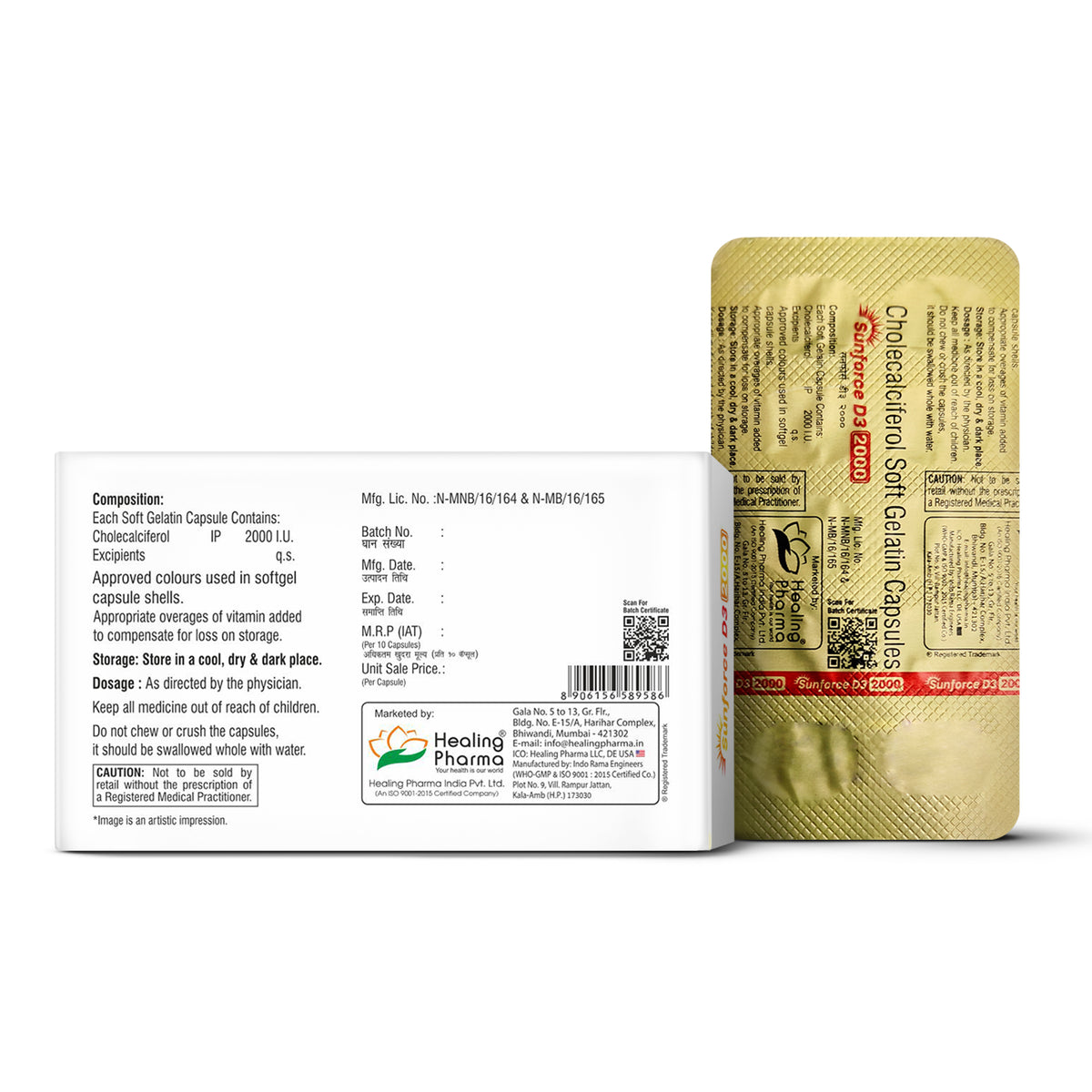 Vitamin D3 2000 IU Capsules