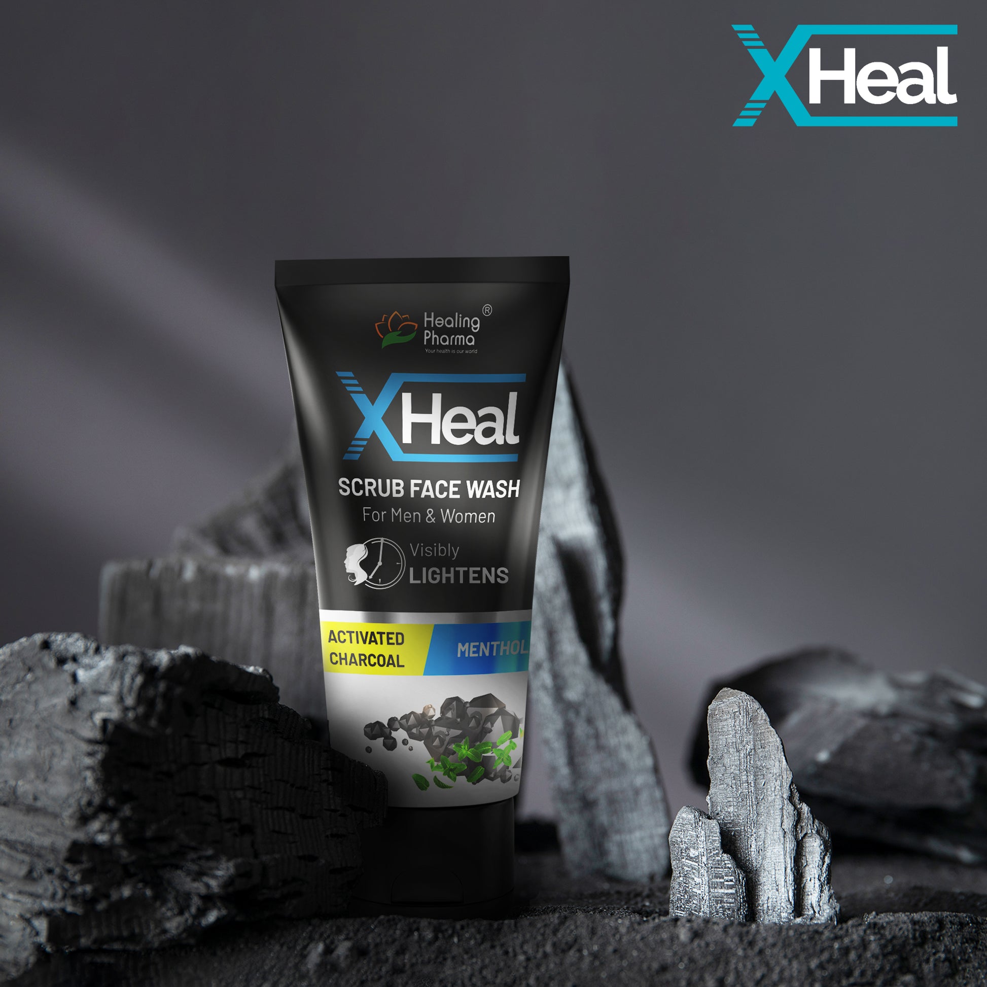 Xheal Activated Charcoal Scrub Face Wash