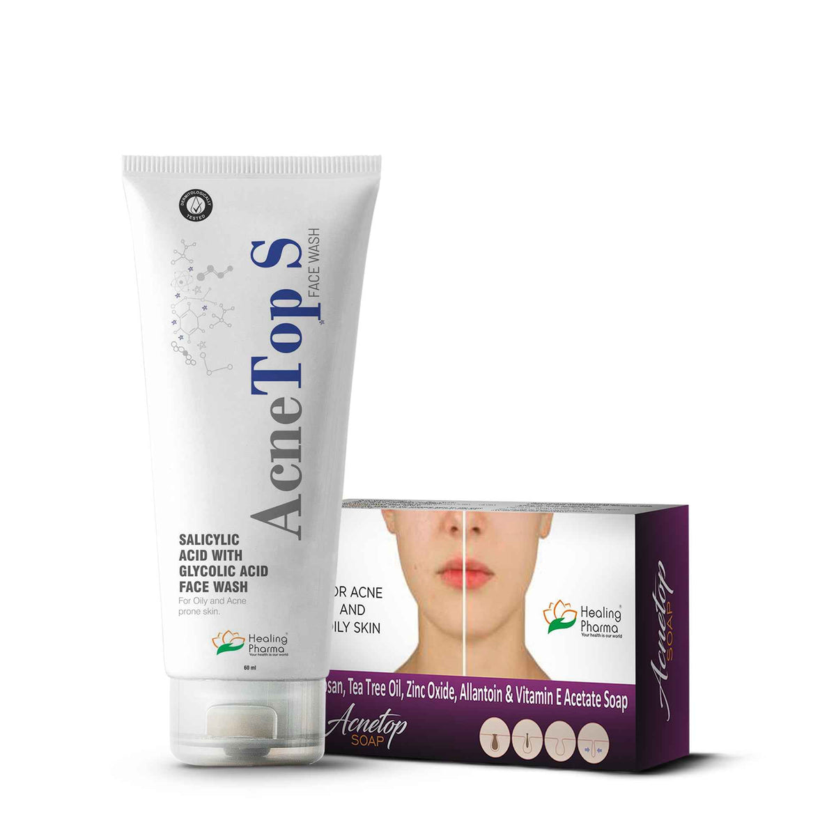 Acnetop Healing Pharma Acnetop Soap and Salicylic Acid & Glycolic Acid (Acneto