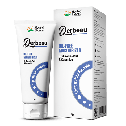 Buy Derbeau Oil - Free Moisturizer Online | Hyaluronic Acid & Ceramide | 75g