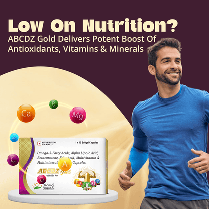 ABCDZ Gold – Multivitamin & Omega - 3 Softgels for Adults (15 Softgel Capsules x 1 Strip)
