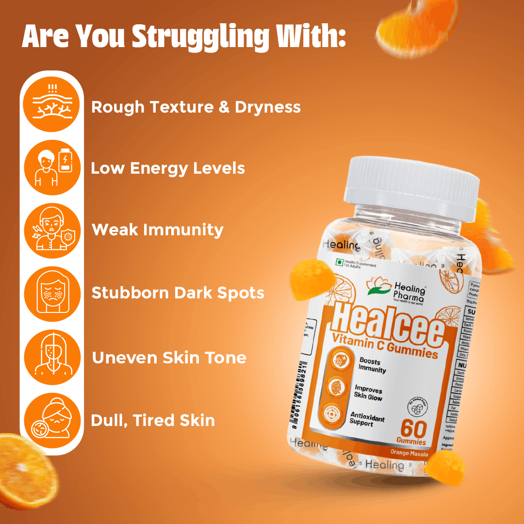 Vitamin C and zinc gummies for weak immunity and dark spots